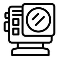 Durable action camcorder icon outline vector. Portable filming apparatus vector