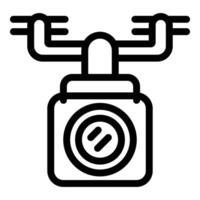 Compact drone cam tool icon outline vector. Modern tiny camcorder vector