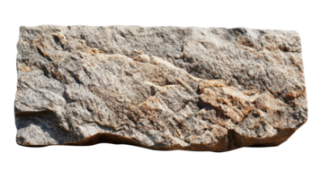 AI generated Ancient grey stone plaque with rough texture on transparent background png