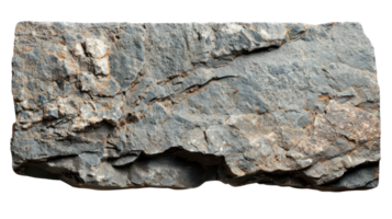 AI generated Ancient grey stone plaque with rough texture on transparent background png