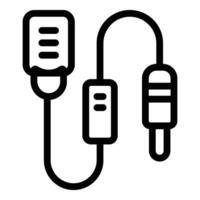 Speaker lavalier microphone icon outline vector. Public speaking mic vector