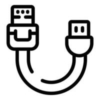 Charging camera cable icon outline vector. Compact portable device vector