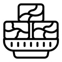 Homemade dolma icon outline vector. Meat filled dolmades vector