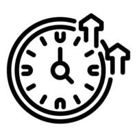 Time management improve icon outline vector. Organization skill development vector