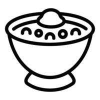 Authentic Ukrainian borsch icon outline vector. Homemade veggie soup vector