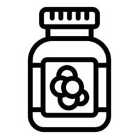 Vitamins bottle icon outline vector. Healthy natural supplements vector