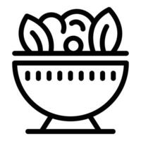 Vegetarian food icon outline vector. Detox food diet vector