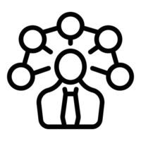Manager skills development icon outline vector. Career effective knowledge improvement vector