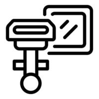 Cufflinks icon outline vector. Classic accessory vector