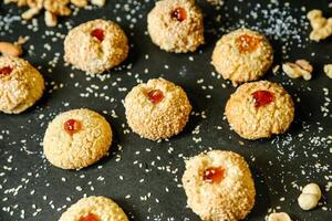 Assorted Cookies Arranged on a Table photo