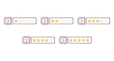 Rating customer feedback. Set of badge rating with star vector