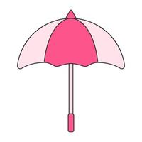 Umbrella rain protection, Weather on isolated white background vector