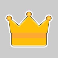 Yellow crown masco isolated on gray background vector