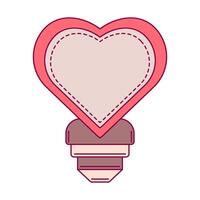 Ice cream heart on white background vector