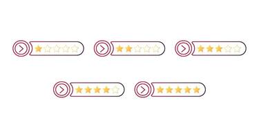 Rating customer feedback. Set of badge rating with star vector