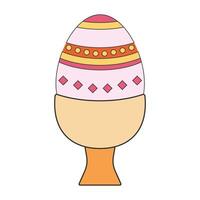 Easter eggs flat design on white background vector