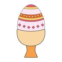 Easter eggs flat design on white background vector