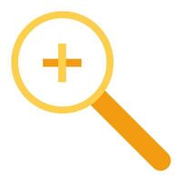 Yellow plus pointer cursor arrow. Computer mouse click closed mark vector