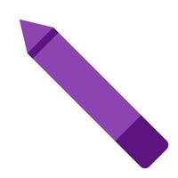 Purple pencil pointer cursor arrow. Computer mouse click closed mark vector