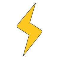 Flash lightning bolt weather on isolated white background vector