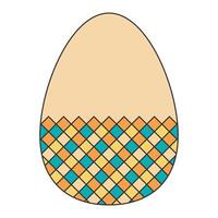 Easter eggs flat design on white background. decorative vector elements