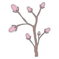 Simple Sakura cherry blossom. Spring promotion vector