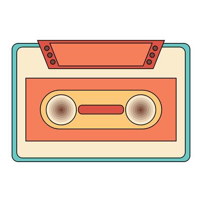 Audio cassette tape retro. Mix tape retro cassette