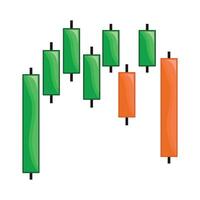 illustration of candlestick chart vector