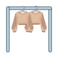 ilustración de ropa estante vector