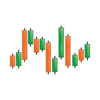 illustration of candlestick chart vector