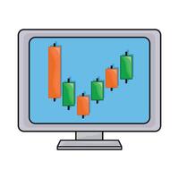 illustration of candlestick chart vector