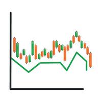 illustration of candlestick chart vector