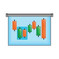 illustration of candlestick chart vector