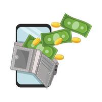 illustration of e wallet vector