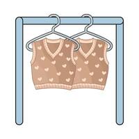 illustration of clothing rack vector