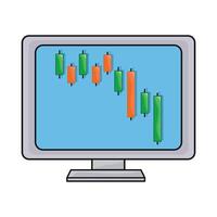 illustration of candlestick chart vector