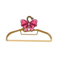 illustration of hanger with ribbon vector