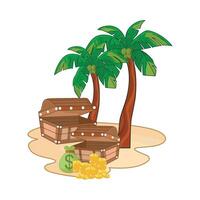 illustration of treasure chest vector