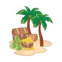 illustration of treasure chest vector