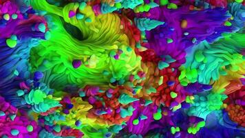 AI generated Abstract twisted holographic animation.Abstract liquid gradient background animation. video