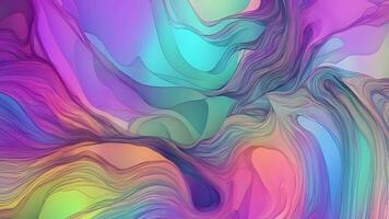 AI generated Abstract twisted holographic animation.Abstract liquid gradient background animation. video