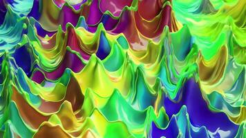 AI generated Abstract twisted holographic animation.Abstract liquid gradient background animation. video