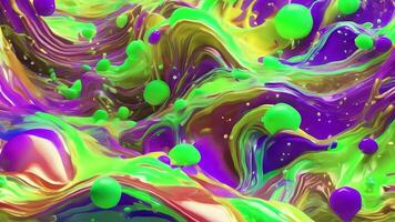 AI generated Abstract twisted holographic animation.Abstract liquid gradient background animation. video