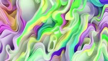 AI generated Abstract twisted holographic animation.Abstract liquid gradient background animation. video