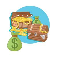 illustration of treasure chest vector