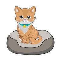 illustration of cat bed vector