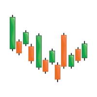 illustration of candlestick chart vector