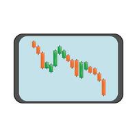 illustration of candlestick chart vector