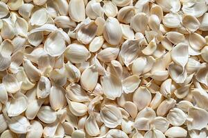 AI generated Fresh Whole Garlic Cloves Background. photo