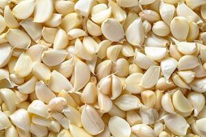 AI generated Fresh Whole Garlic Cloves Background. photo